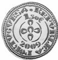 1,50 euro 2009 Portugalsko UNC D. Sancho II