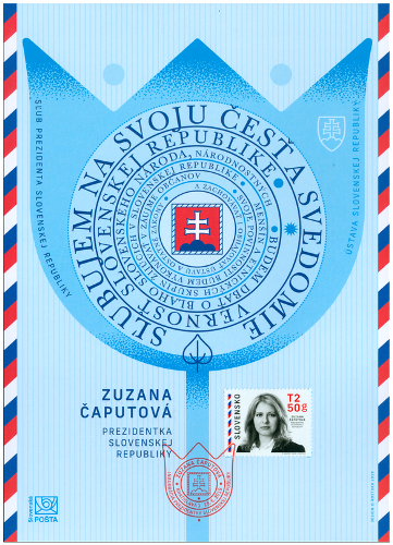 Pamätný list 2019 Slovensko, Prezidentka SR Zuzana Čaputová