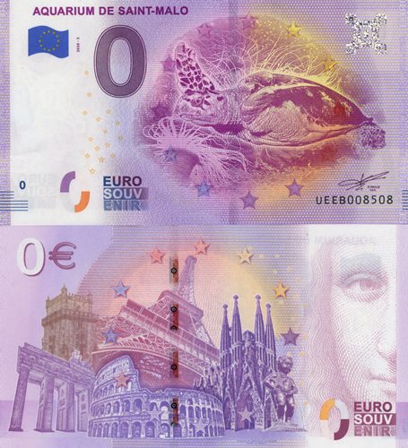 0 euro suvenír 2020/3 Francúzsko UNC Aquarium De Saint-Malo