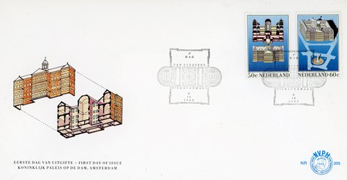 FDC, 1982, Holandsko, Palác na priehrade