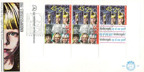 FDC, 1981, Holandsko, známky deti