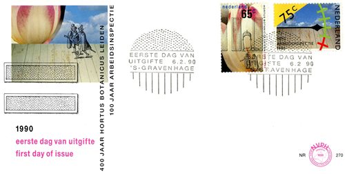 FDC, 1990, Holandsko, Botanická záhrada