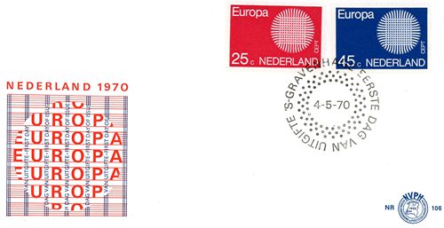 FDC, 1970, Holandsko, C.E.P.T.- Slnko
