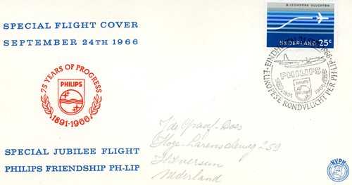 FDC, 1966, Holandsko, Vzduch