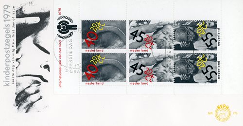 FDC, 1979, Holandsko, známky deti