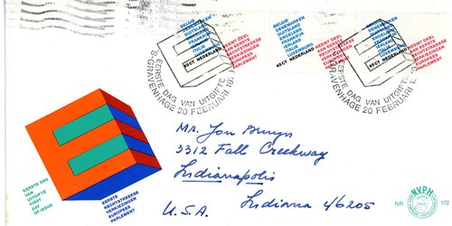 FDC, 1979, Holandsko, Európsky parlament: zoznam zúčastnených krajín
