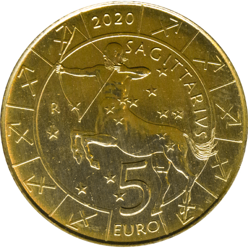 5 euro 2020 San Maríno cc.UNC Sagittarius