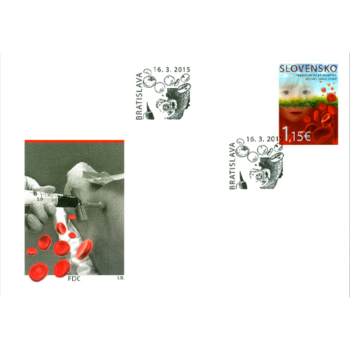 FDC, 2015, Slovensko, Transplantačná jednotka kostnej drene DFNsP (FDC 584)