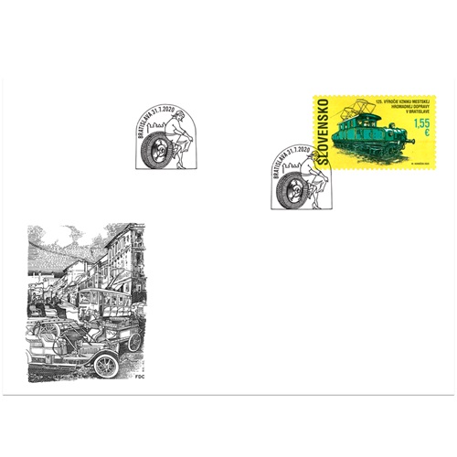 FDC 2020 Slovensko, 125. výročie MHD v Bratislave (FDC 717)