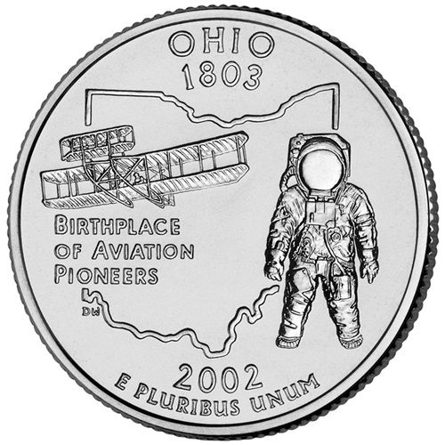 Quarter Dollar 2002 P USA UNC Ohio