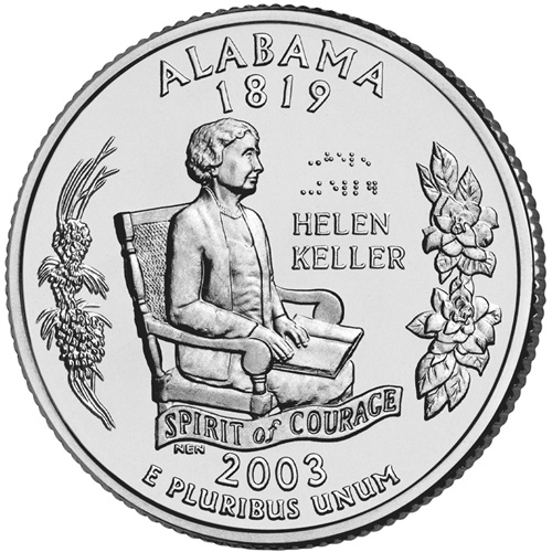 Quarter Dollar 2003 P USA UNC Alabama