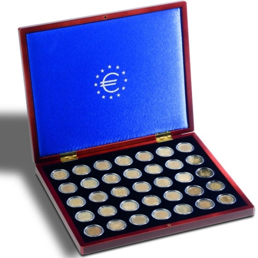 Kazeta VOLTERRA UNO de Luxe,35 otvoro pre CAPS26 (2 euro) mahagon (HMKCAPS2EU)
