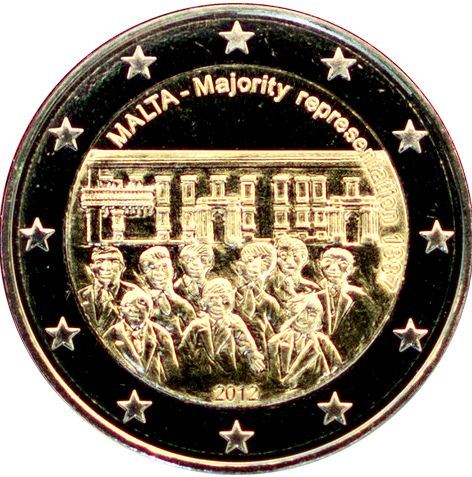 2 euro 2012 Malta cc.UNC Majority Representation