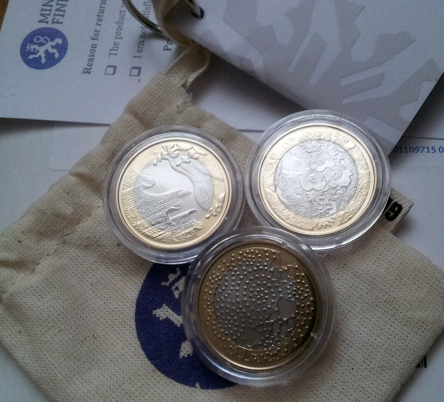 5 EURO 2012 Fínsko PROOF Flora + Fauna + Winter