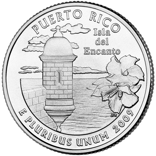Quarter Dollar 2009 P USA UNC Puerto Rico
