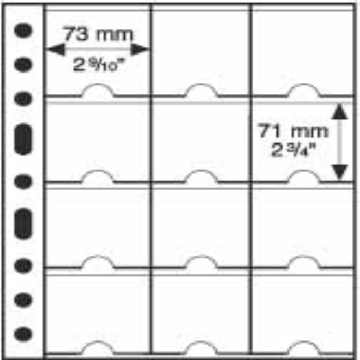 Listy GRANDE, 5ks/bal, na papierové puzdra 12x 67x67mm (M12K) IN