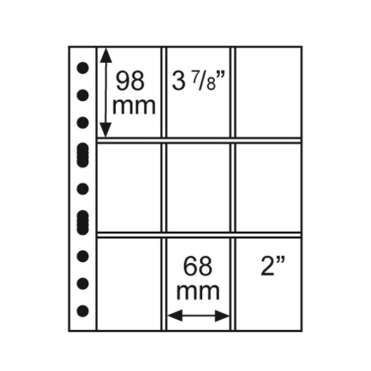 Listy GRANDE, 5ks/bal, 9 x 68x98 mm, číre (GRANDE3/3C) IN