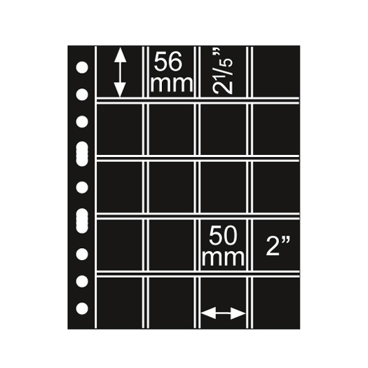 Listy GRANDE 20 x 56x50mm  riadkov 5ks/bal čierne (GRANDE5/4S)
