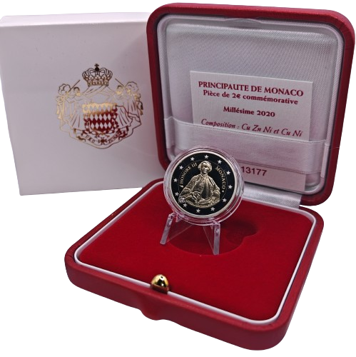 2 euro 2020 Monako cc.PROOF, výročie narodenia princa Honoré III. 