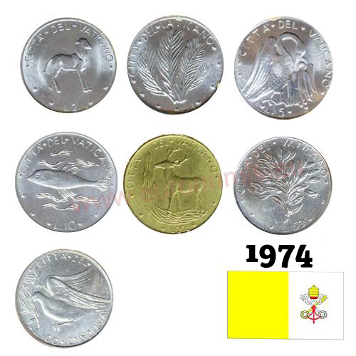 SET 1974 Vatikán UNC