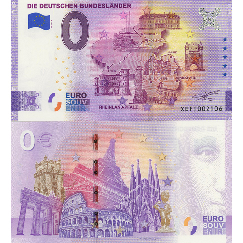 0 euro suvenír 2020/8 Nemecko UNC Die Deutschen Bundeslander - Rheinland (ND)