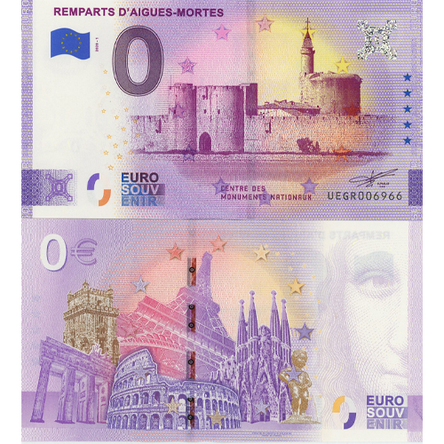 0 euro suvenír 2020/1 Francúzsko UNC Remparts D Aigues-Mortes (ND)