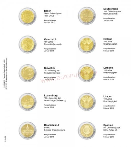 Doplňujúci list č.29 pre album Lindner 2 euro (1118-29)