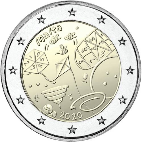2 euro 2020 Malta cc.UNC, Solidarita pre deti - Detské hry