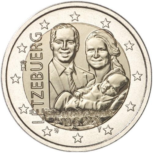 2 euro 2020 Luxembursko cc.UNC princ Charles