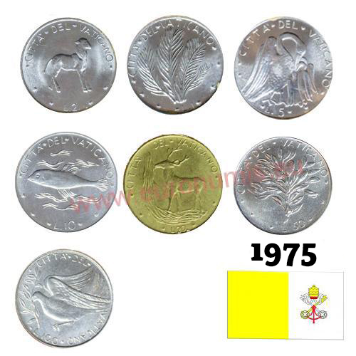 SET 1975 Vatikán UNC