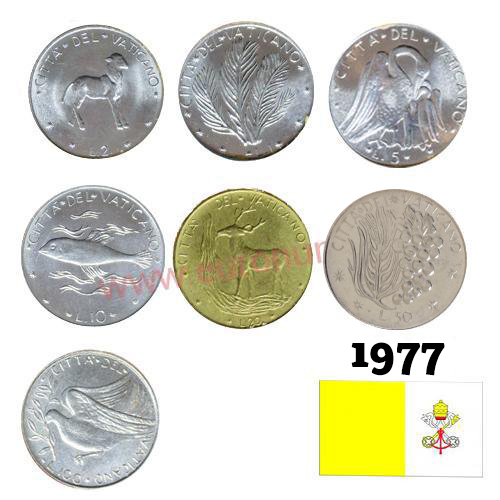 SET 1977 Vatikán UNC