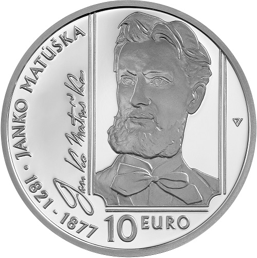 10 euro 2021 Slovensko BK Janko Matúška