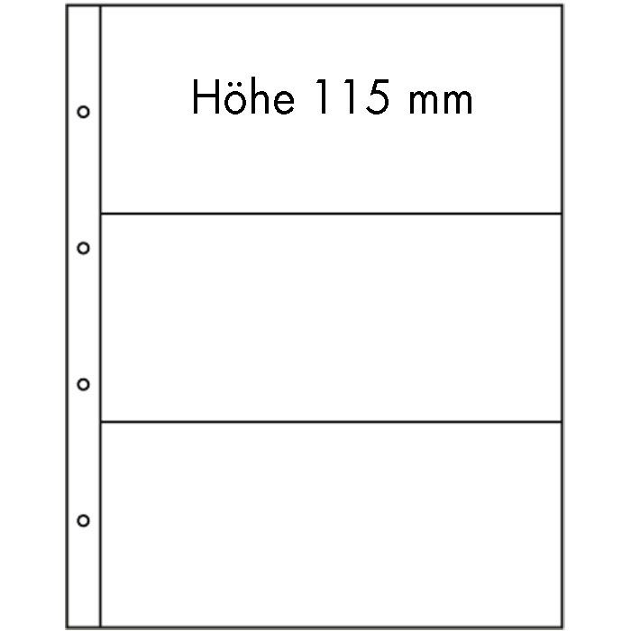 Listy FOLIO, 5ks/bal, 3 riadkové, číre (FOLIO3C)