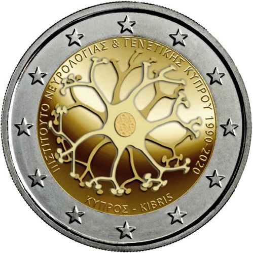 2 euro 2020 Cyprus cc. UNC Neurológia a genetika