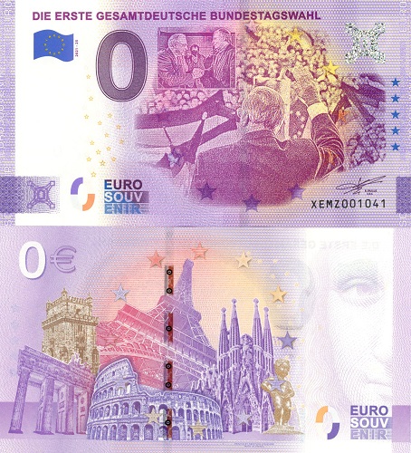0 euro suvenír 2021/25 Nemecko UNC Die Erste Gesamtdeutsche (ND)