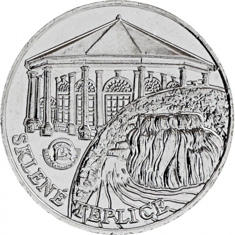 Žetón niklovaný, kúpele - Sklené Teplice (670243g)