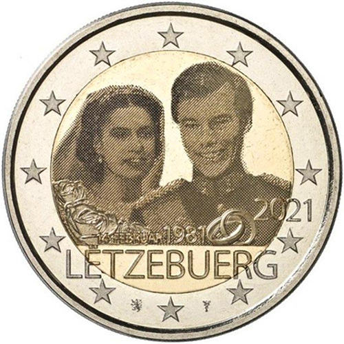 2 euro 2021 Luxembursko cc.UNC, foto Henrich I.