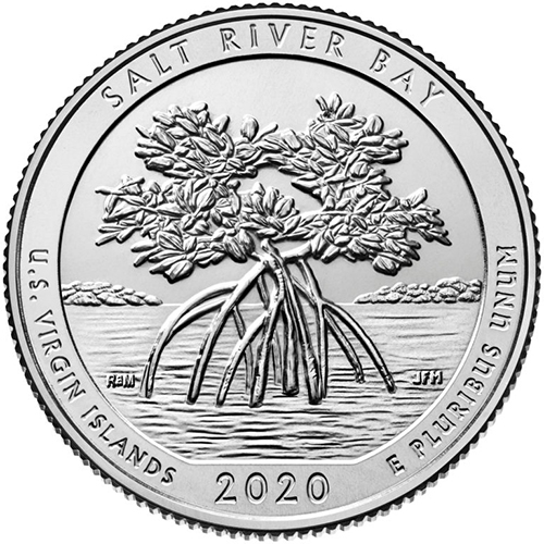 Quarter Dollar 2020 P USA UNC Salt River Bay