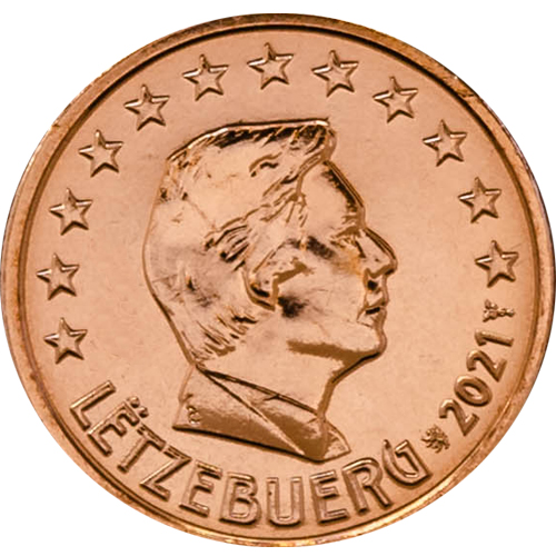 1 cent 2021 Luxembursko ob.UNC
