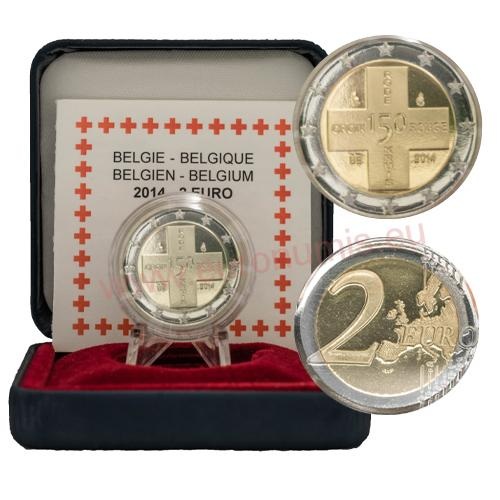 2 euro 2014 Belgicko cc.PROOF Červený kríž