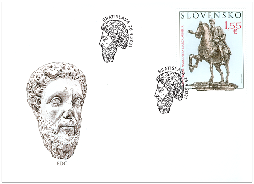 FDC 2021 Slovensko, Marcus Aurélius (FDC 740)
