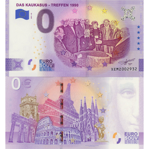 0 euro suvenír 2021/42 Nemecko UNC Das Kaukasus - Treffen 1990 (ND)