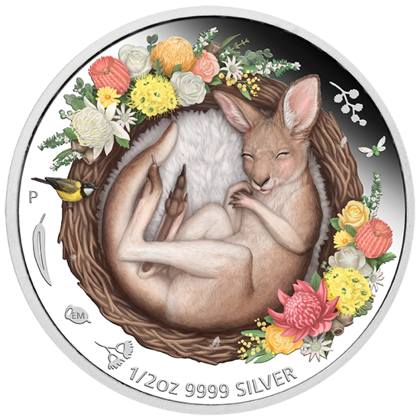 50 Cents 2021 Austrália PROOF 1/2 Oz Ag Dreaming Kangaroo