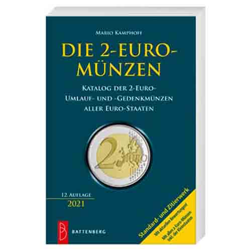 Katalóg mincí, 2 euro obehové a pamätné do roku 2021 (5150-2021)