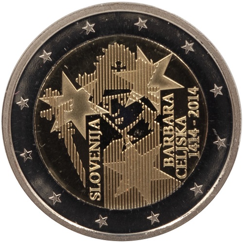 2 euro 2014 Slovinsko cc.PROOF Barbara Celjska