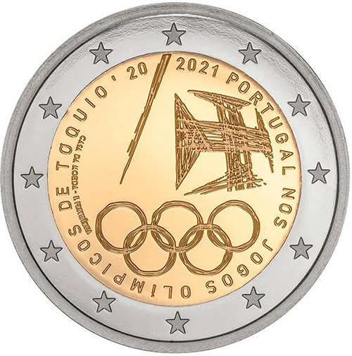 2 euro 2021 Portugalsko cc.UNC, Olympijské hry Tokio