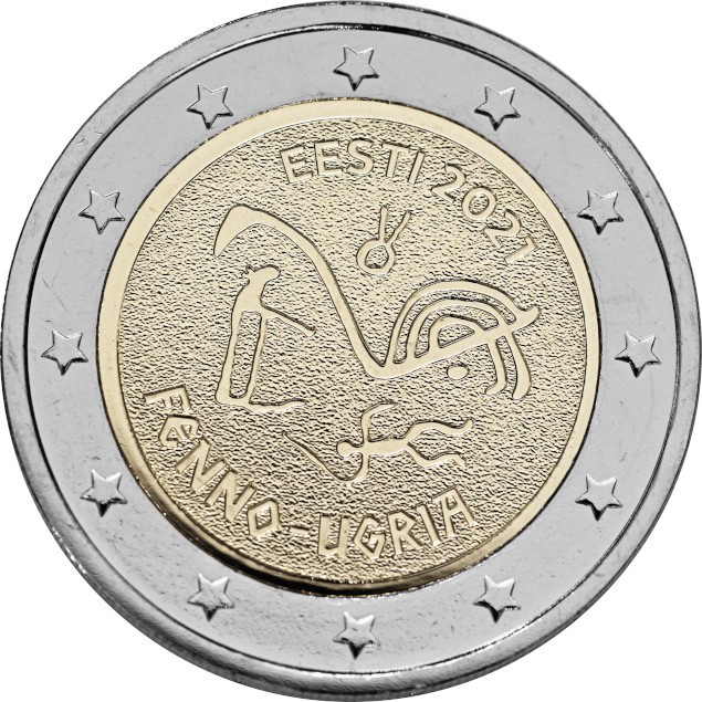 2 euro 2021 Estónsko cc.UNC Ugrofínske národy