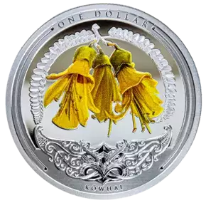 Dollar 2021 Nový Zéland PROOF 1 Oz Ag Kowhai