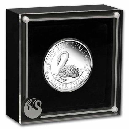 Dollar 2021 Austrália PROOF 1 Oz Ag Australian Swan