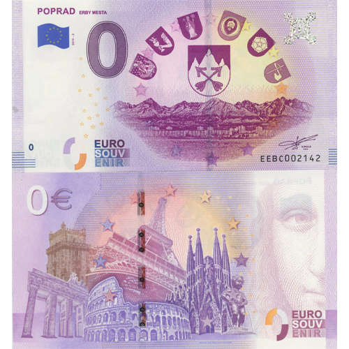 0 euro suvenír 2019/2 Slovensko UNC Poprad  